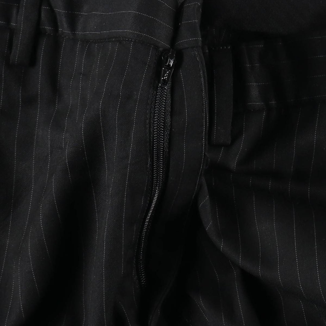 Calvin Klein striped pattern slacks, wide-leg pants, men's size W35 (approx.) polyester black type Vintage Second Hand