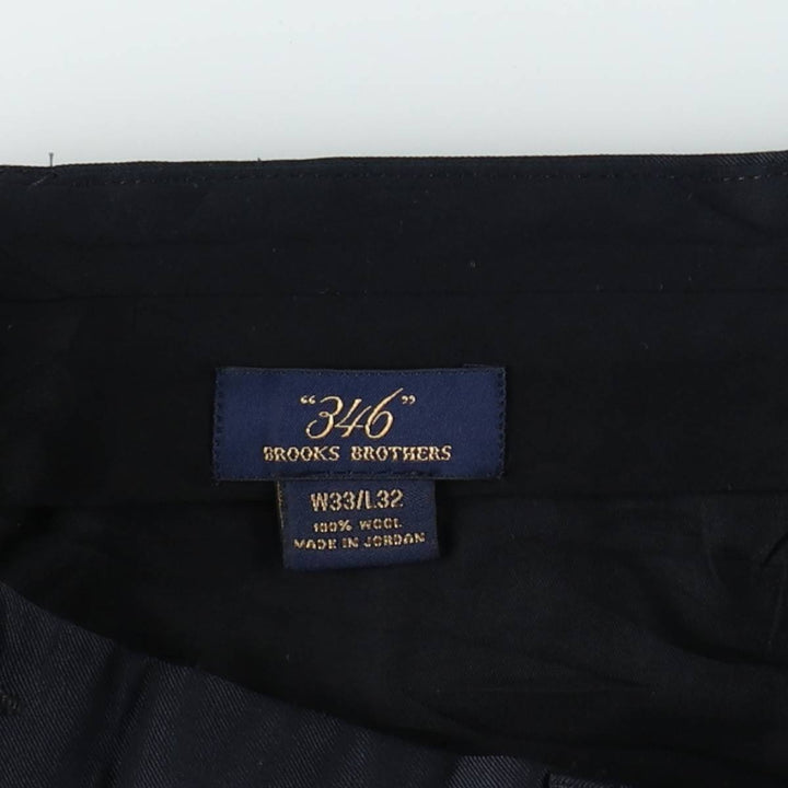 Brooks Brothers 346 Wool Trousers, Men's Size W32 (approx.) wool navy blue type Vintage Second Hand