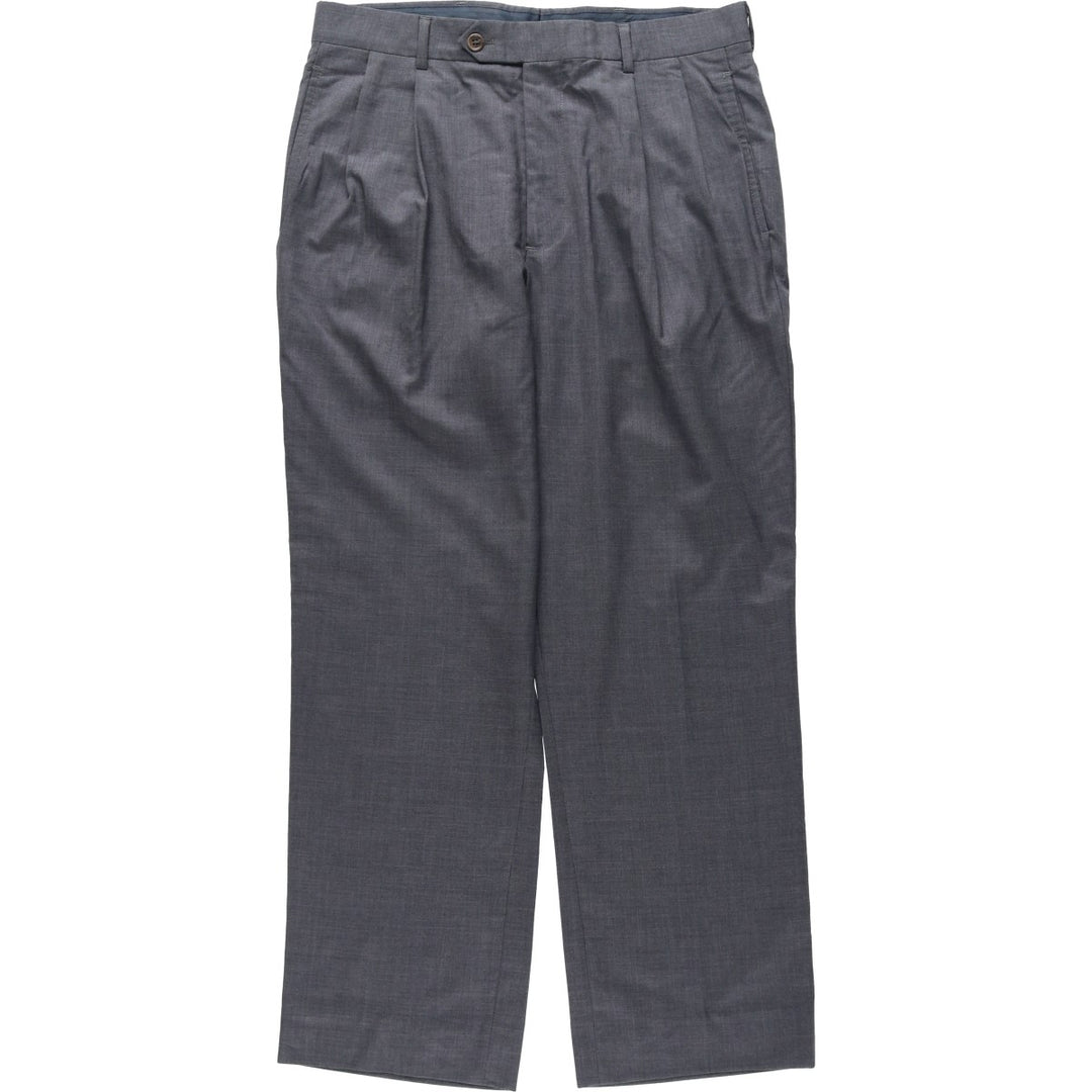Brooks Brothers 346 Two-Pleat Wool Trousers, Men's Size W31 (approx.) wool gray type Vintage Second Hand