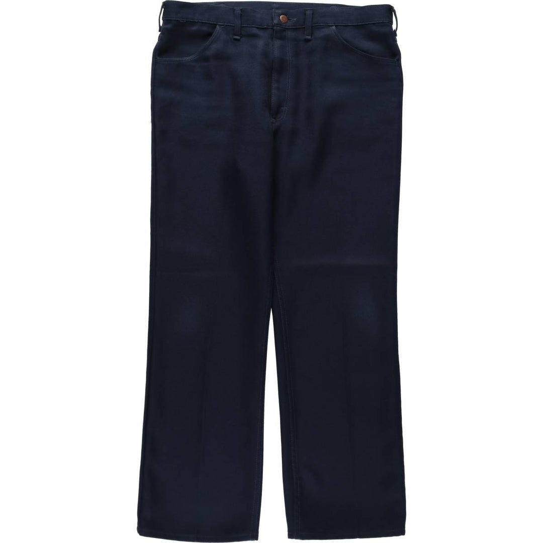 90'S Wrangler Rancher Dress Jeans Slacks Pants, Made in USA, Men's W37 (approx.), Vintage unclear navy blue type Vintage Second Hand