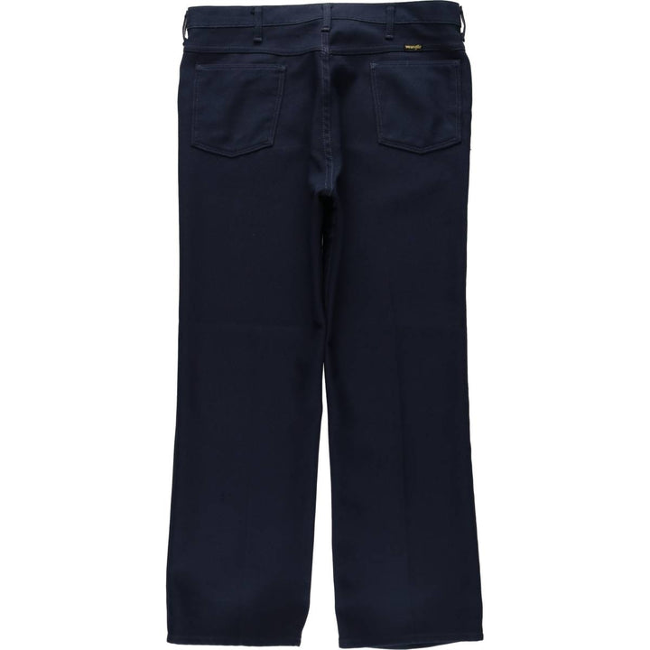 90'S Wrangler Rancher Dress Jeans Slacks Pants, Made in USA, Men's W37 (approx.), Vintage unclear navy blue type Vintage Second Hand