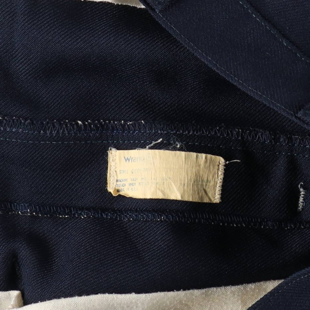90'S Wrangler Rancher Dress Jeans Slacks Pants, Made in USA, Men's W37 (approx.), Vintage unclear navy blue type Vintage Second Hand