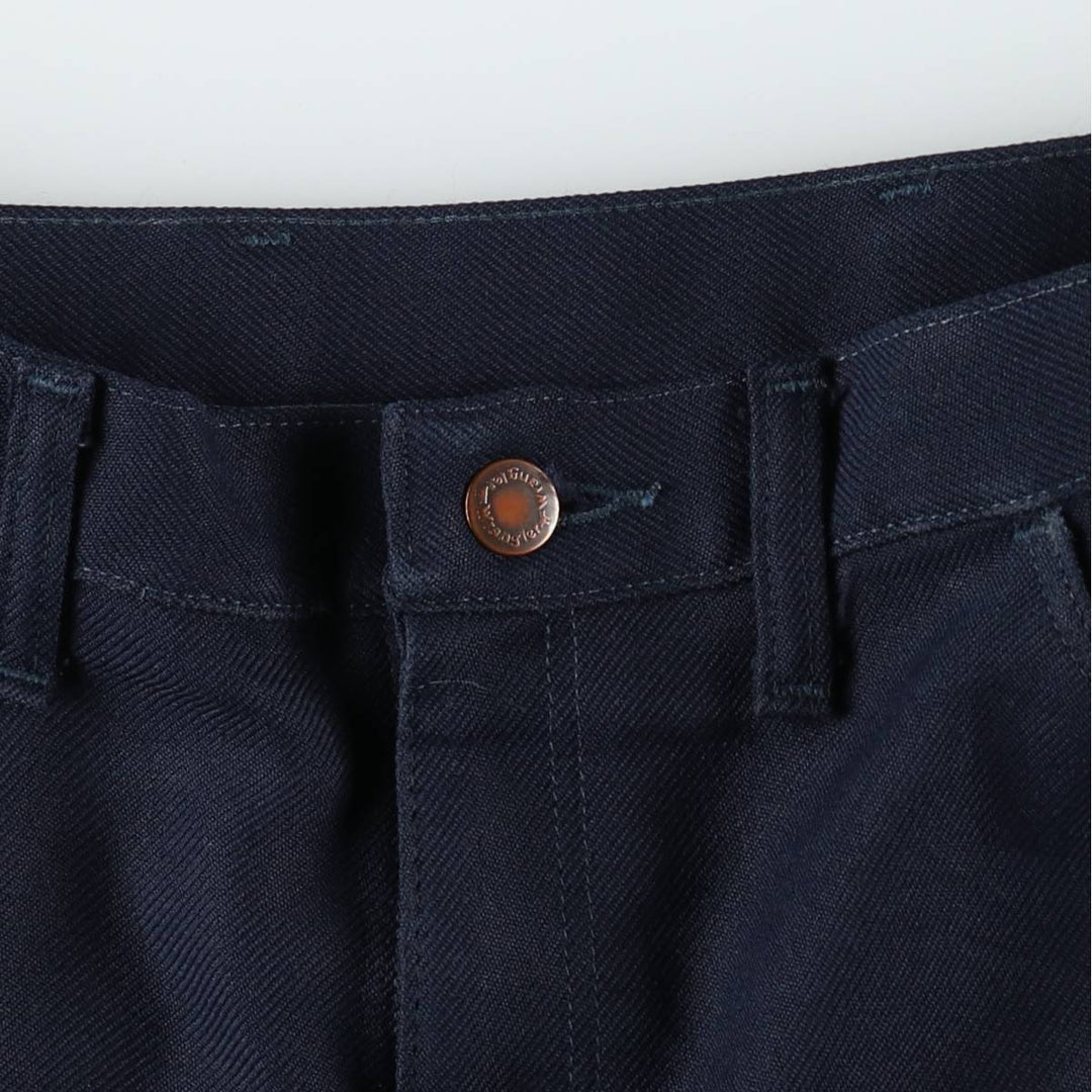90'S Wrangler Rancher Dress Jeans Slacks Pants, Made in USA, Men's W37 (approx.), Vintage unclear navy blue type Vintage Second Hand