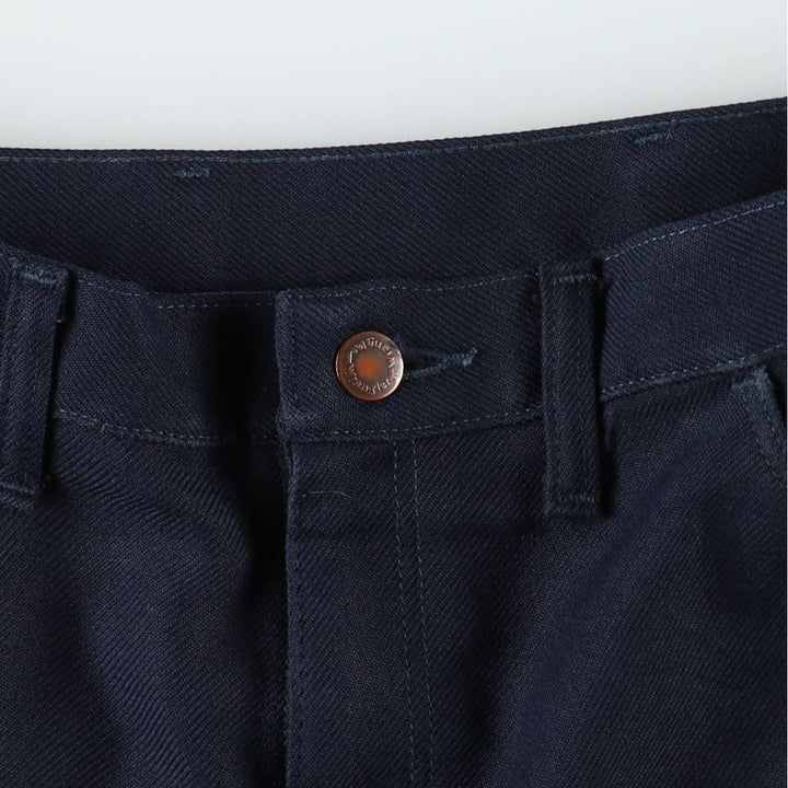 90'S Wrangler Rancher Dress Jeans Slacks Pants, Made in USA, Men's W37 (approx.), Vintage unclear navy blue type Vintage Second Hand