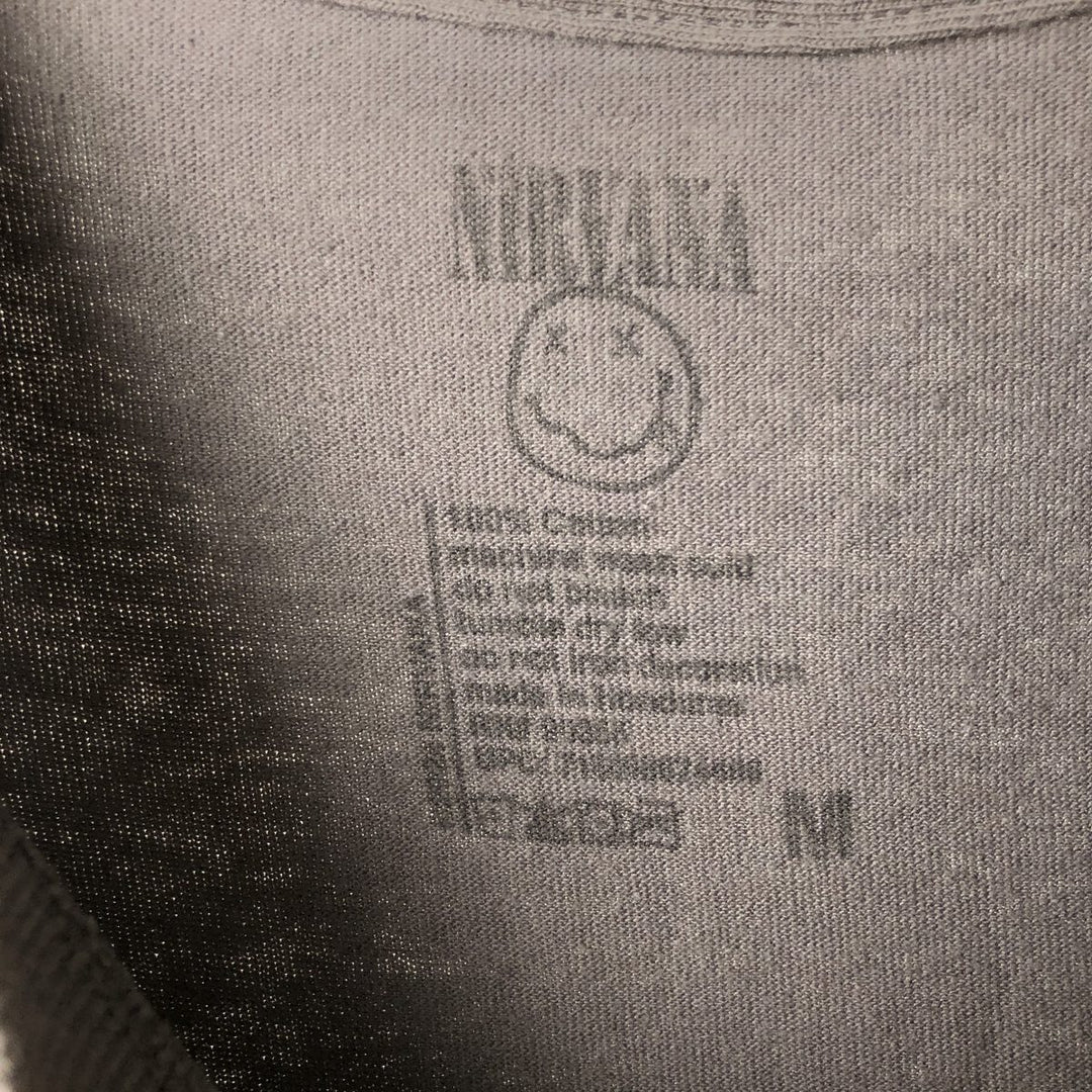 NIRVANA Nirvana Band T-shirt, Band T, Men's M size cotton Khaki type beige Vintage Second Hand