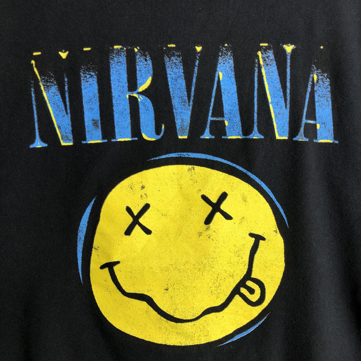 NIRVANA Nirvana Band T-shirt, Band T, Men's XL size cotton black type Vintage Second Hand