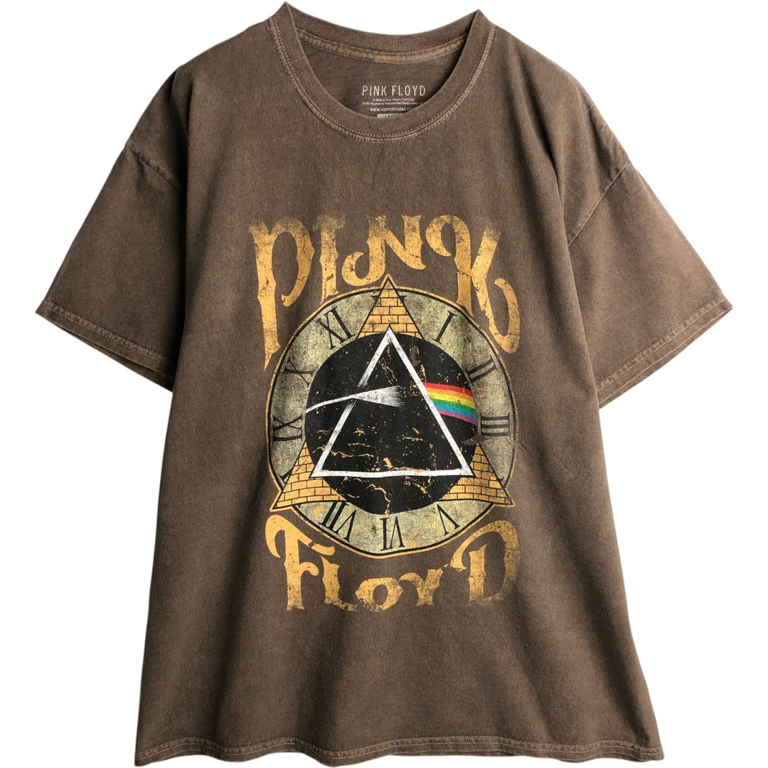 PINK FLOYD Band T-shirt, Men's Size L (equivalent), Rock cotton brown type Vintage Second Hand