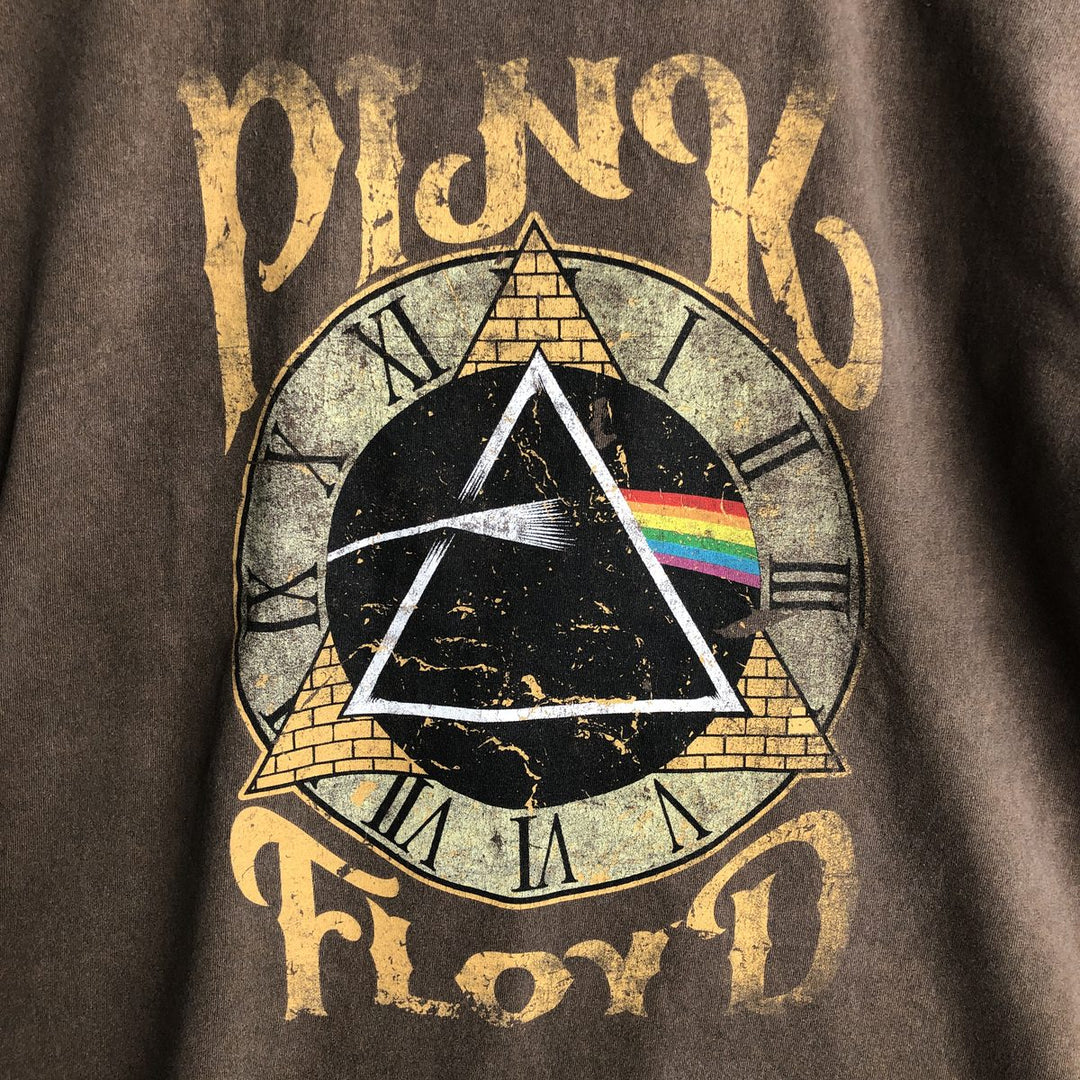 PINK FLOYD Band T-shirt, Men's Size L (equivalent), Rock cotton brown type Vintage Second Hand