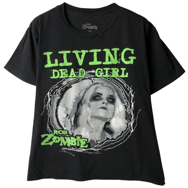 Rob Zombie band T-shirt, men's size M cotton black type Vintage Second Hand