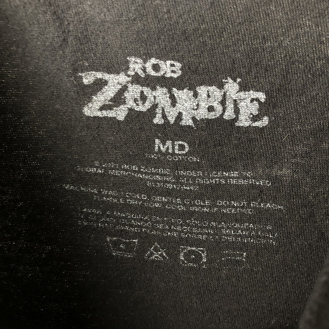 Rob Zombie band T-shirt, men's size M cotton black type Vintage Second Hand