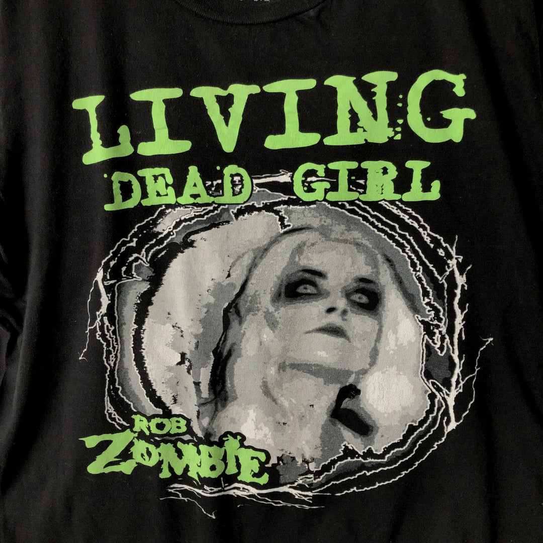 Rob Zombie band T-shirt, men's size M cotton black type Vintage Second Hand