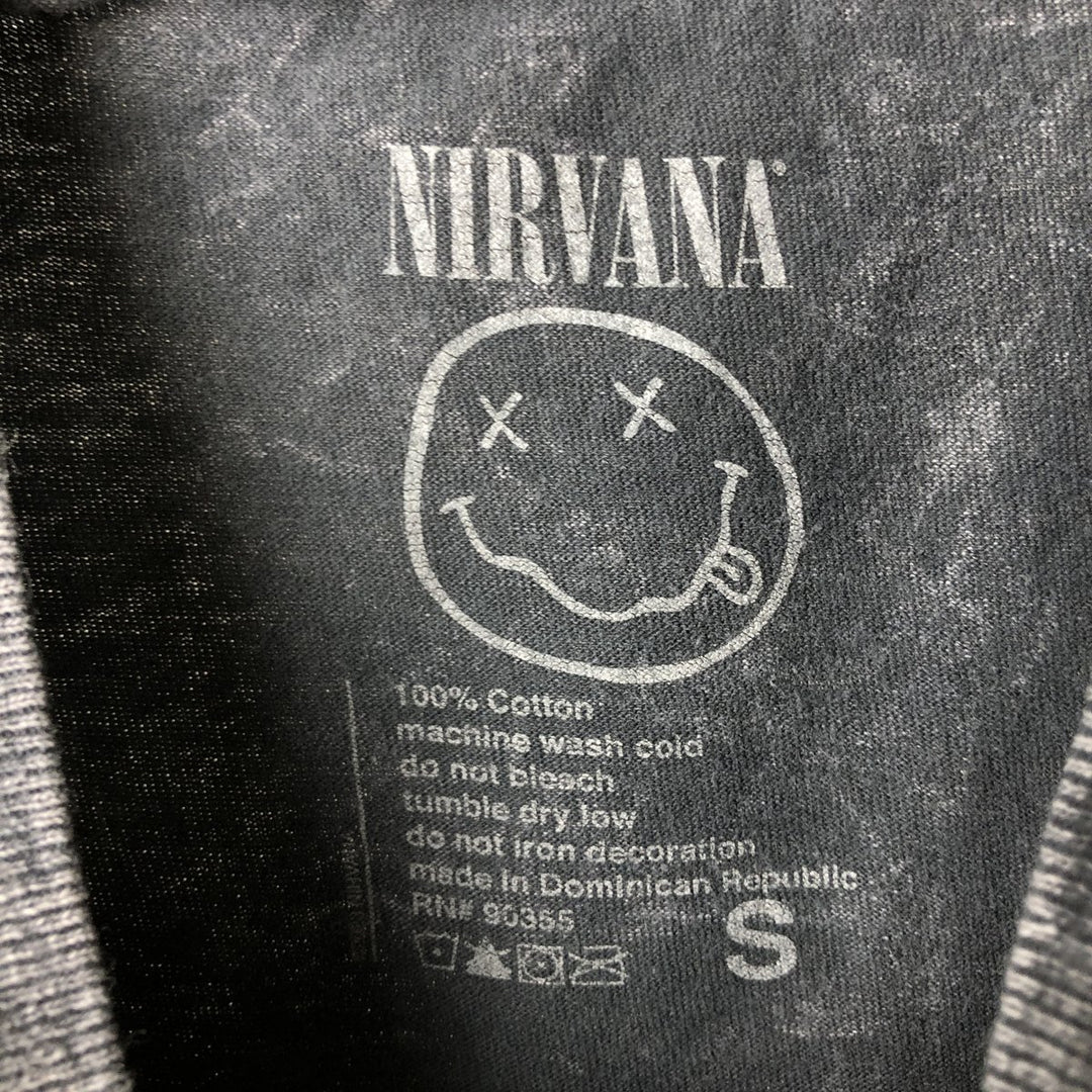 NIRVANA Nirvana Band T-shirt, Band T, Men's S size cotton gray type Vintage Second Hand