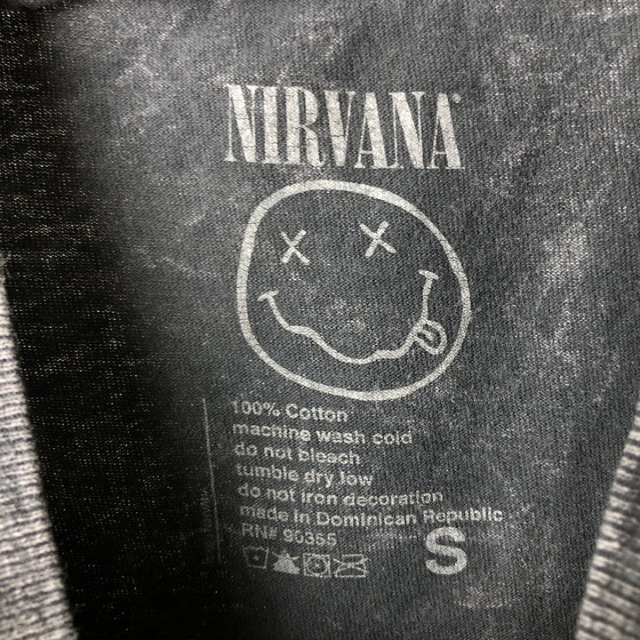 NIRVANA Nirvana Band T-shirt, Band T, Men's S size cotton gray type Vintage Second Hand