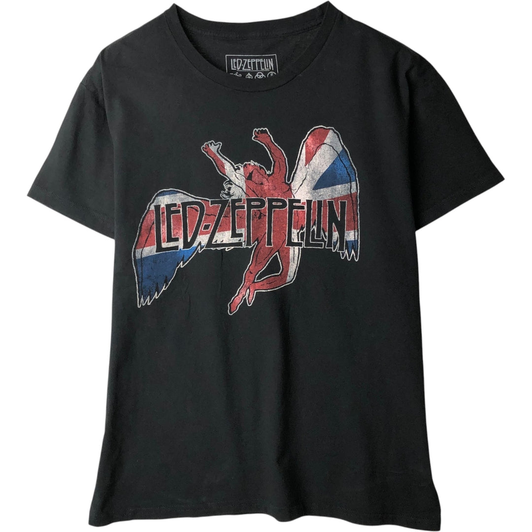 LED ZEPPELIN Led Zeppelin Band T-shirt Band T Men's L size cotton black type Vintage Second Hand