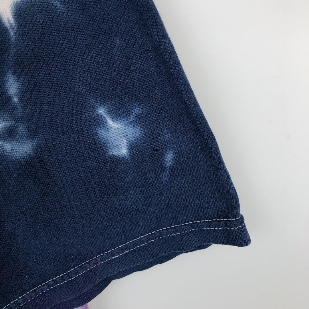 WU-TANG CLAN Tie-Dye Pattern Rap T-Shirt (Men's Size L) cotton blue type Vintage Second Hand