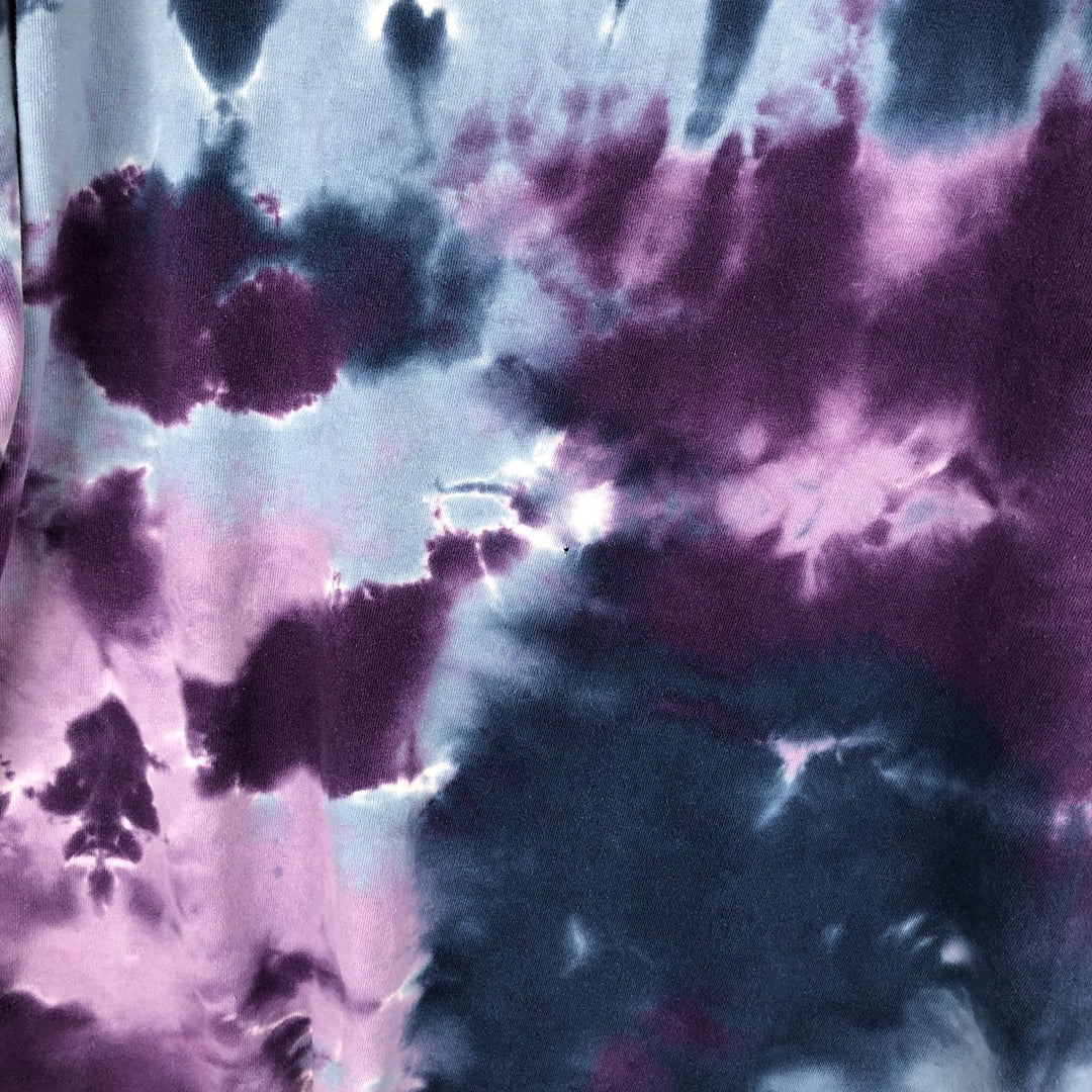 WU-TANG CLAN Tie-Dye Pattern Rap T-Shirt (Men's Size L) cotton blue type Vintage Second Hand