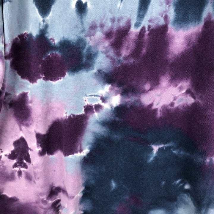 WU-TANG CLAN Tie-Dye Pattern Rap T-Shirt (Men's Size L) cotton blue type Vintage Second Hand