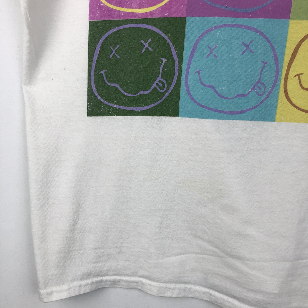 NIRVANA Nirvana Band T-shirt, Band T, Men's L size cotton white type Vintage Second Hand