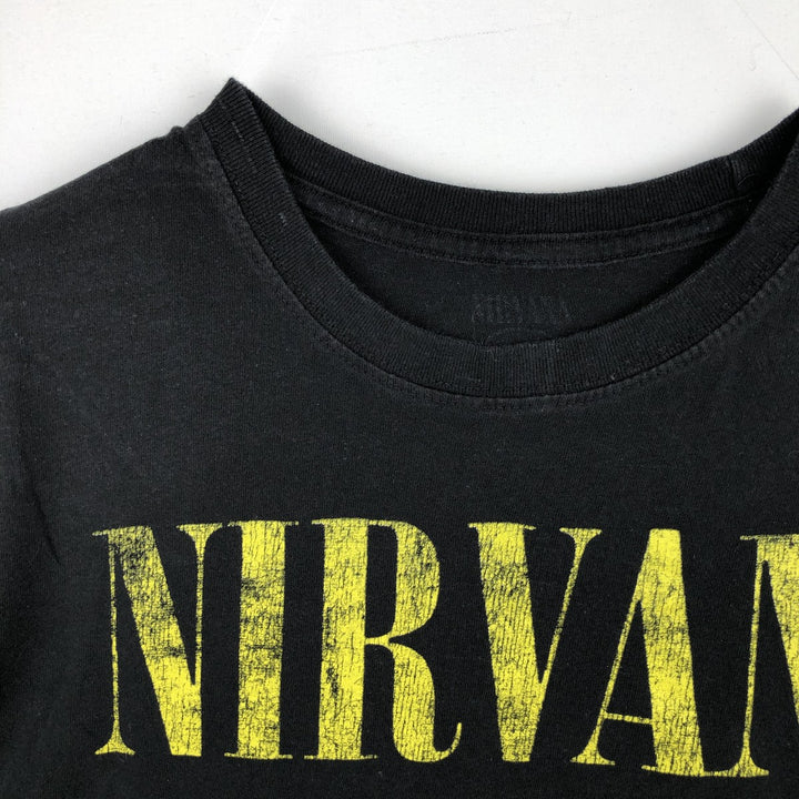 NIRVANA Nirvana Band T-shirt, Band T, Men's M size unclear black type Vintage Second Hand