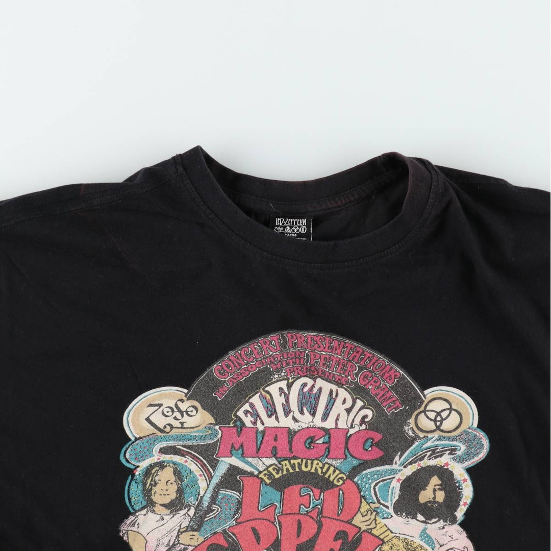 LED ZEPPELIN Led Zeppelin Band T-shirt Band T Men's M size cotton black type Vintage Second Hand