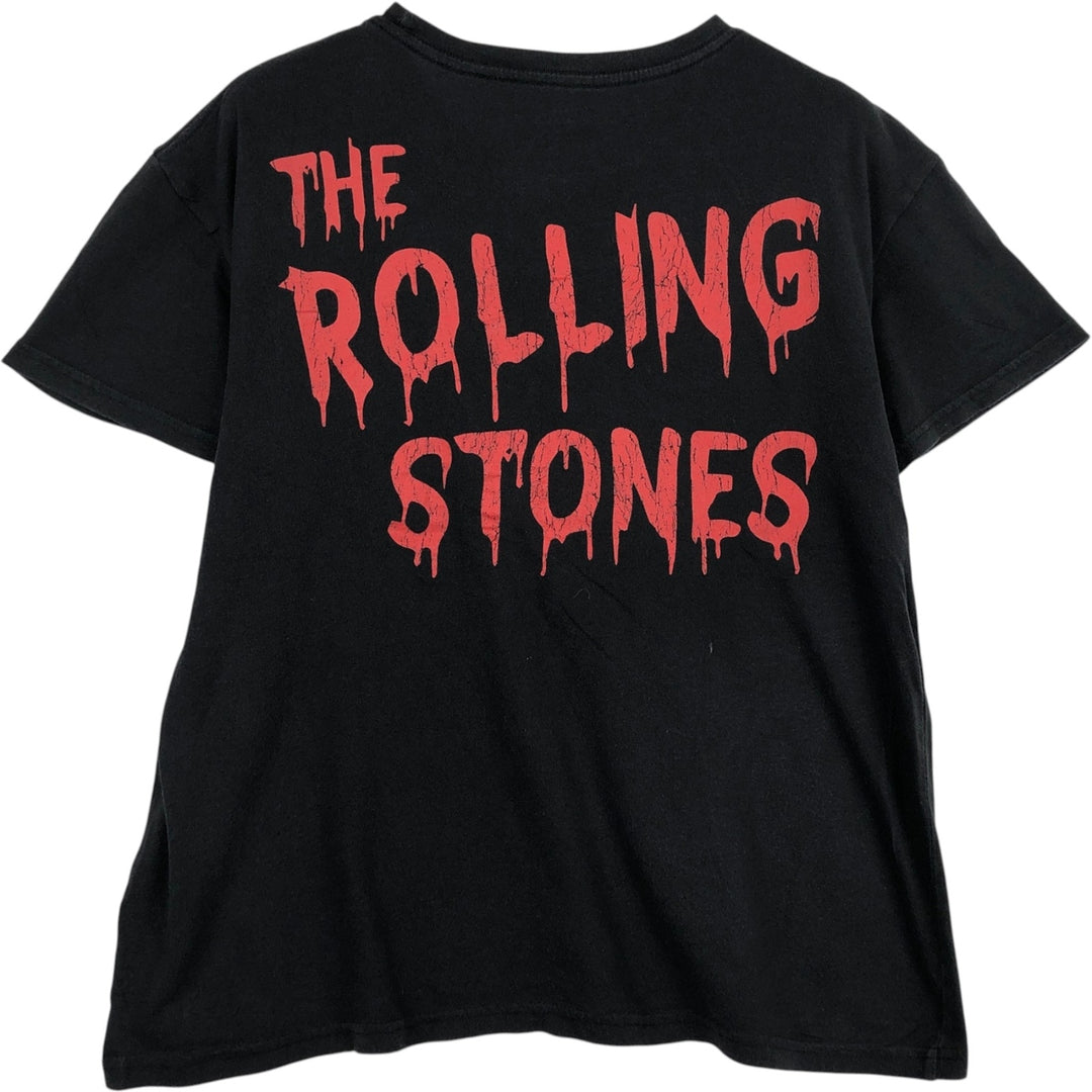The Rolling Stones Band T-shirt, Band T, Men's L size cotton black type Vintage Second Hand