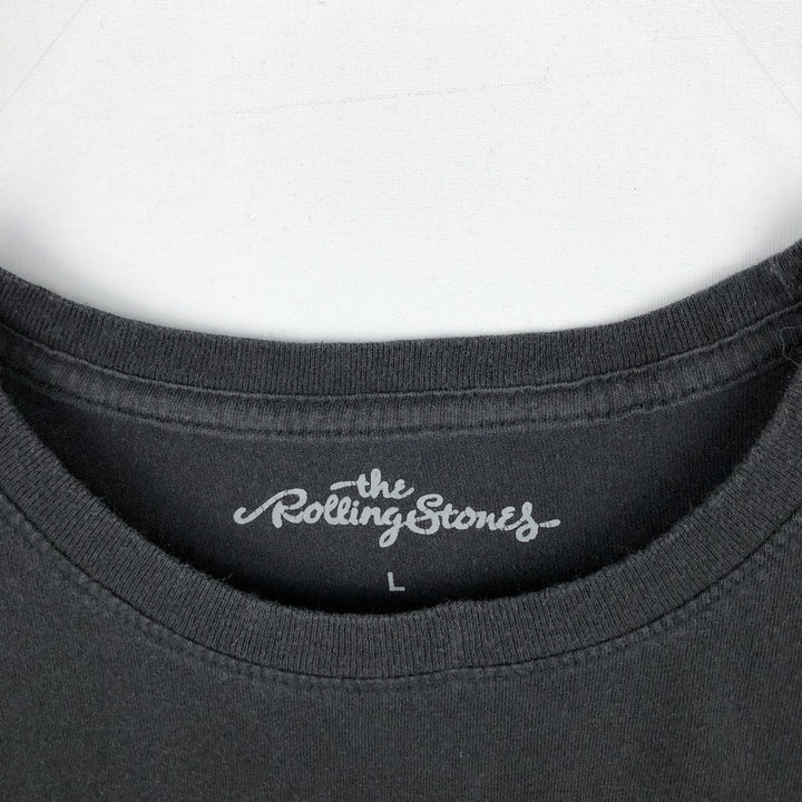 The Rolling Stones Band T-shirt, Band T, Men's L size cotton black type Vintage Second Hand
