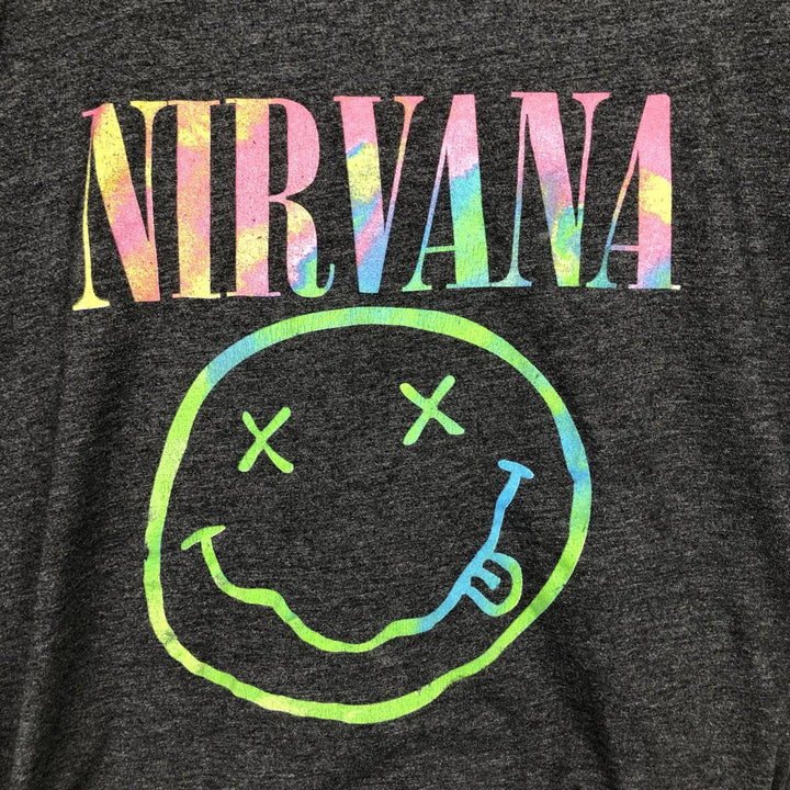 NIRVANA Nirvana Band T-shirt, Band T, Men's M size unclear gray type Vintage Second Hand