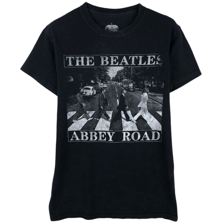 THE BEATLES Band T-shirt, Band T, Men's S size cotton black type Vintage Second Hand