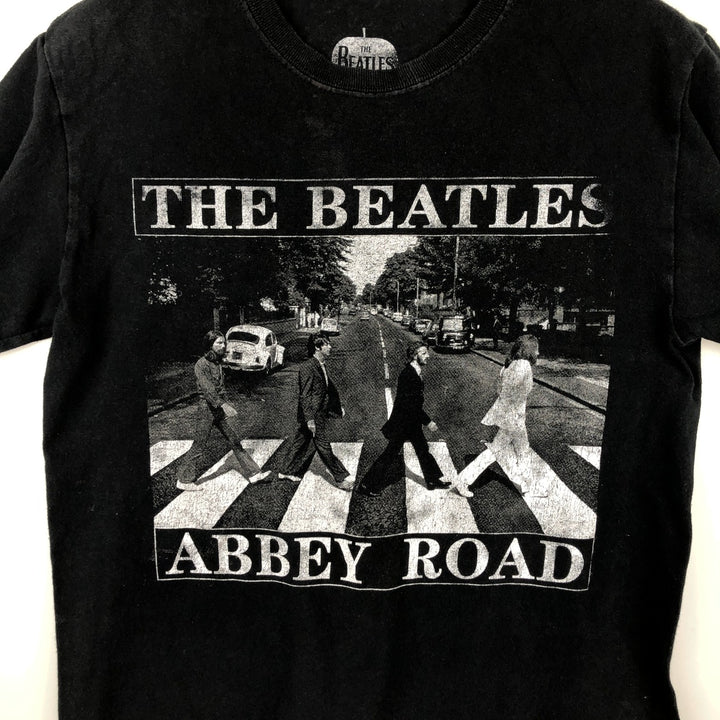 THE BEATLES Band T-shirt, Band T, Men's S size cotton black type Vintage Second Hand