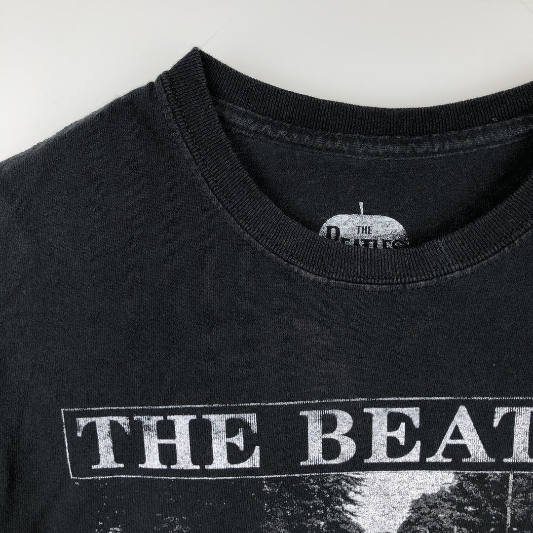 THE BEATLES Band T-shirt, Band T, Men's S size cotton black type Vintage Second Hand