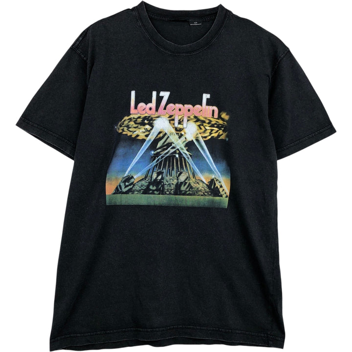 LED ZEPPELIN Led Zeppelin Band T-shirt Band T Men's S size cotton Charcoal Vintage Second Hand