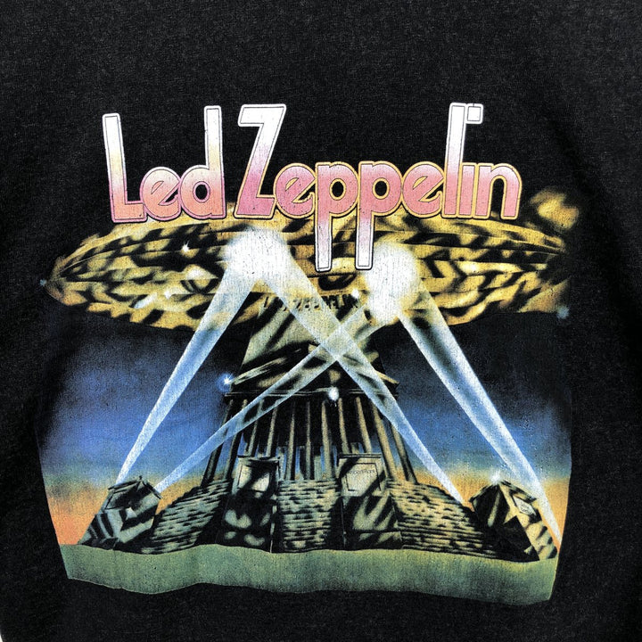 LED ZEPPELIN Led Zeppelin Band T-shirt Band T Men's S size cotton Charcoal Vintage Second Hand