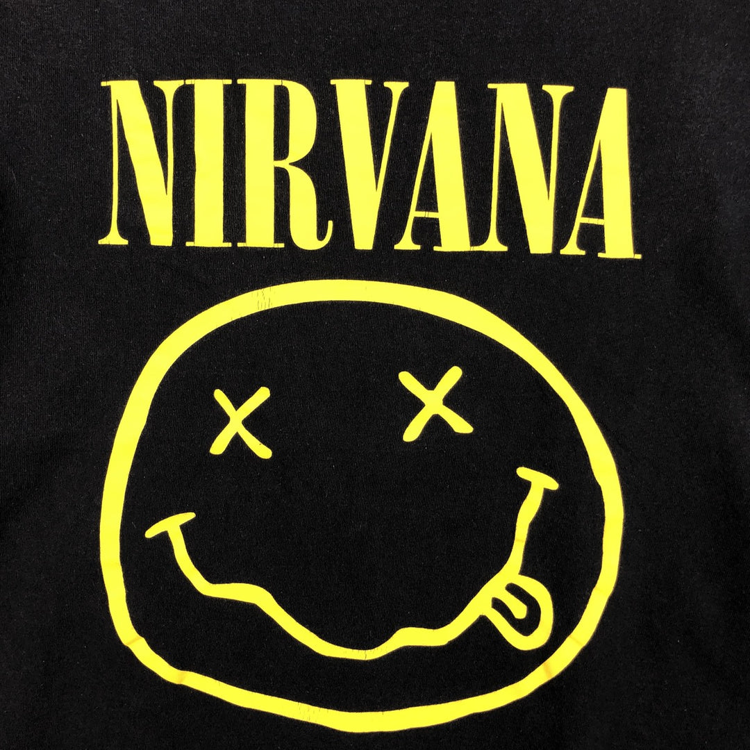 NIRVANA Nirvana Band T-shirt, Band T, Men's S size cotton black type Vintage Second Hand