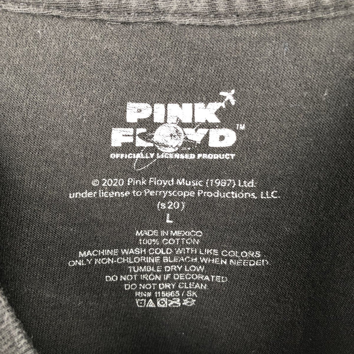 PINK FLOYD Pink Floyd Band T-shirt Band T Men's L size cotton black type Vintage Second Hand