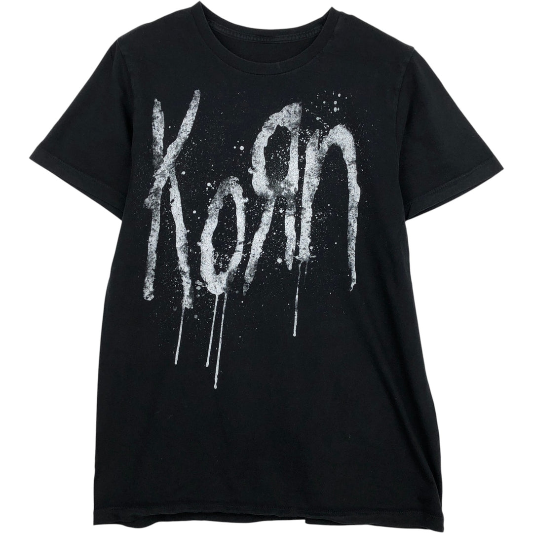 KORN band t-shirt, men's size S (equivalent) unclear black type Vintage Second Hand