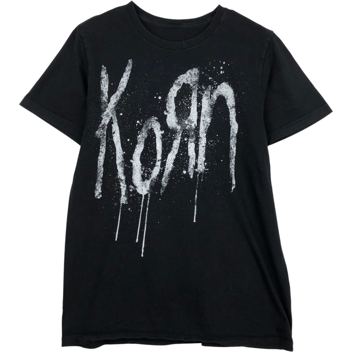KORN band t-shirt, men's size S (equivalent) unclear black type Vintage Second Hand