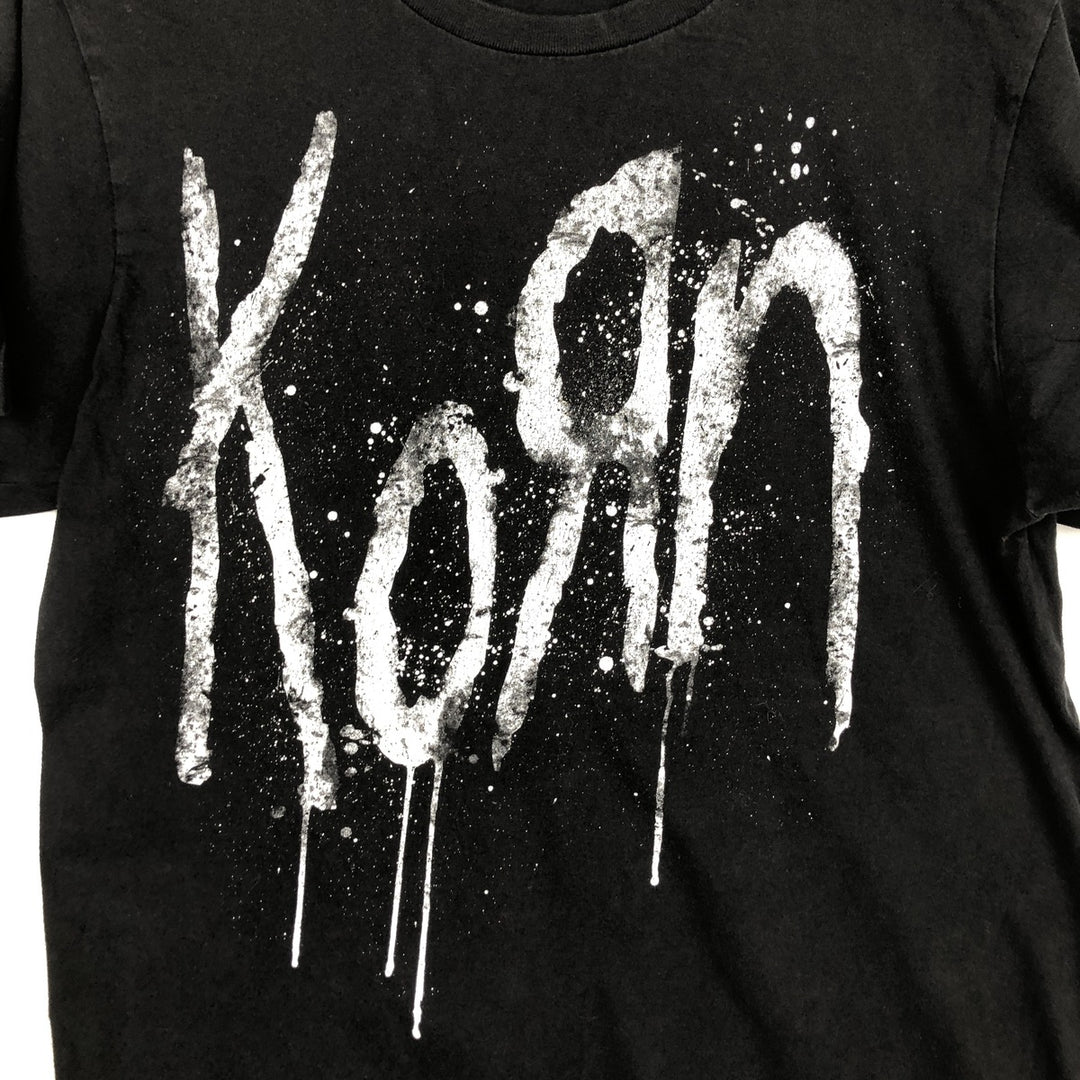 KORN band t-shirt, men's size S (equivalent) unclear black type Vintage Second Hand