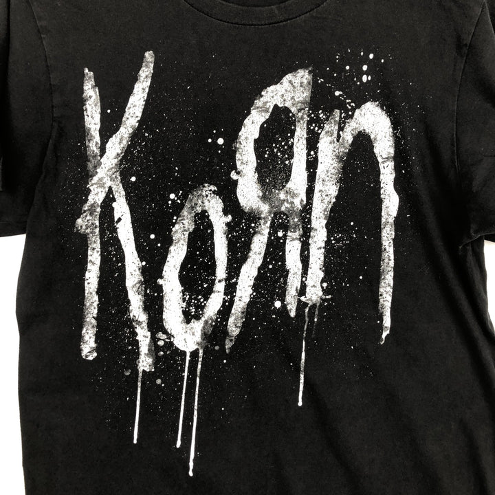 KORN band t-shirt, men's size S (equivalent) unclear black type Vintage Second Hand