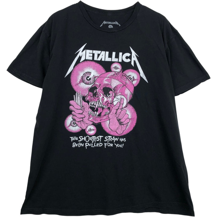 METALLICA Metallica Band T-shirt Band T Men's XL size cotton black type Vintage Second Hand