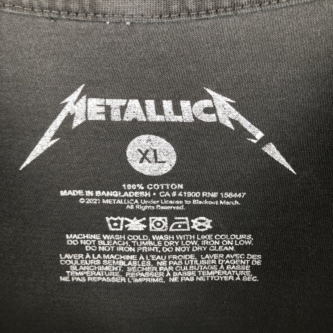 METALLICA Metallica Band T-shirt Band T Men's XL size cotton black type Vintage Second Hand