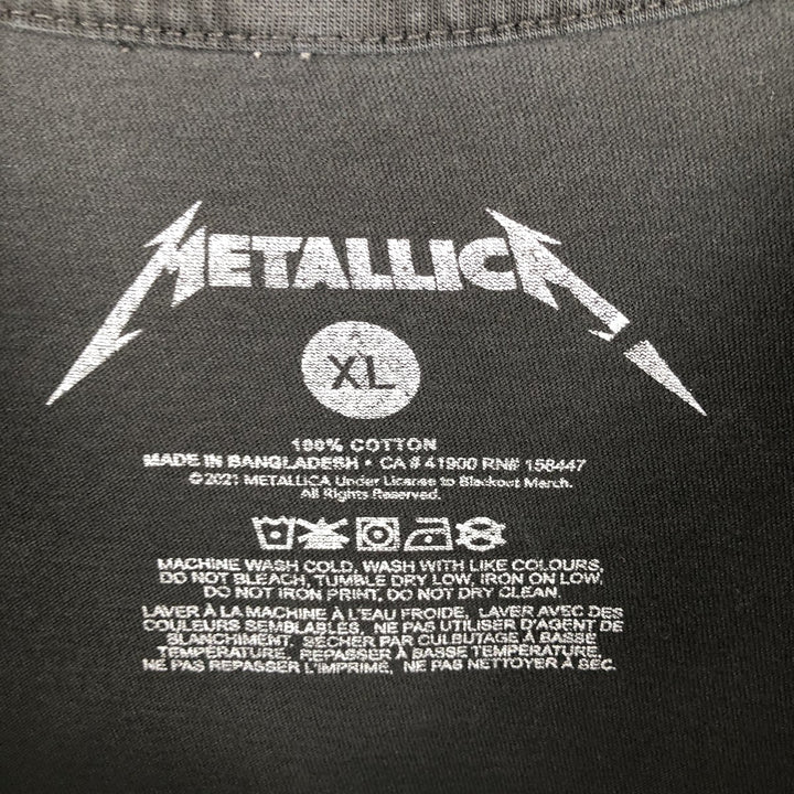 METALLICA Metallica Band T-shirt Band T Men's XL size cotton black type Vintage Second Hand