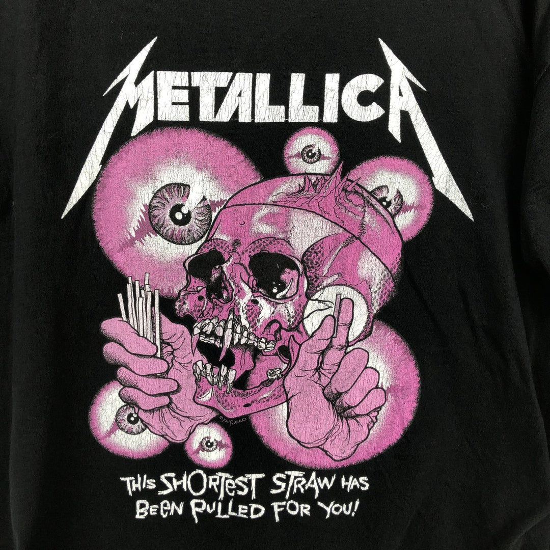 METALLICA Metallica Band T-shirt Band T Men's XL size cotton black type Vintage Second Hand
