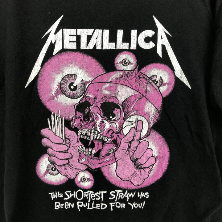 METALLICA Metallica Band T-shirt Band T Men's XL size cotton black type Vintage Second Hand