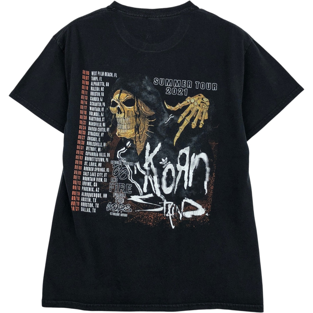 Gildan KORN Band T-shirt, Men's Size M (approx.) cotton black type Vintage Second Hand