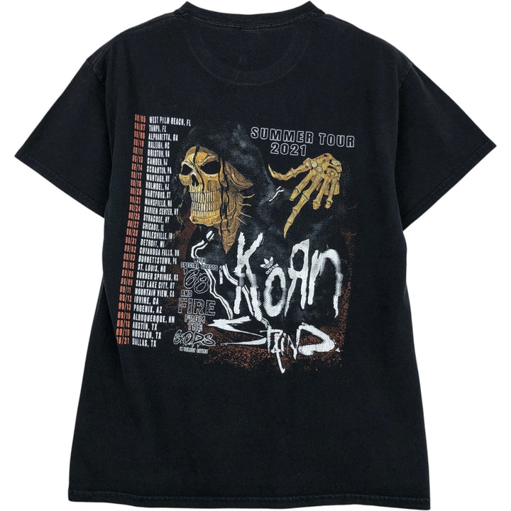 Gildan KORN Band T-shirt, Men's Size M (approx.) cotton black type Vintage Second Hand