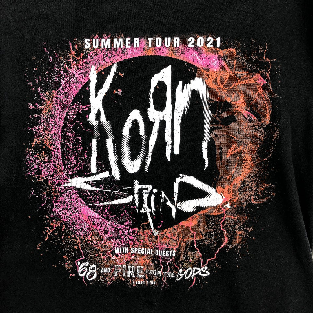 Gildan KORN Band T-shirt, Men's Size M (approx.) cotton black type Vintage Second Hand