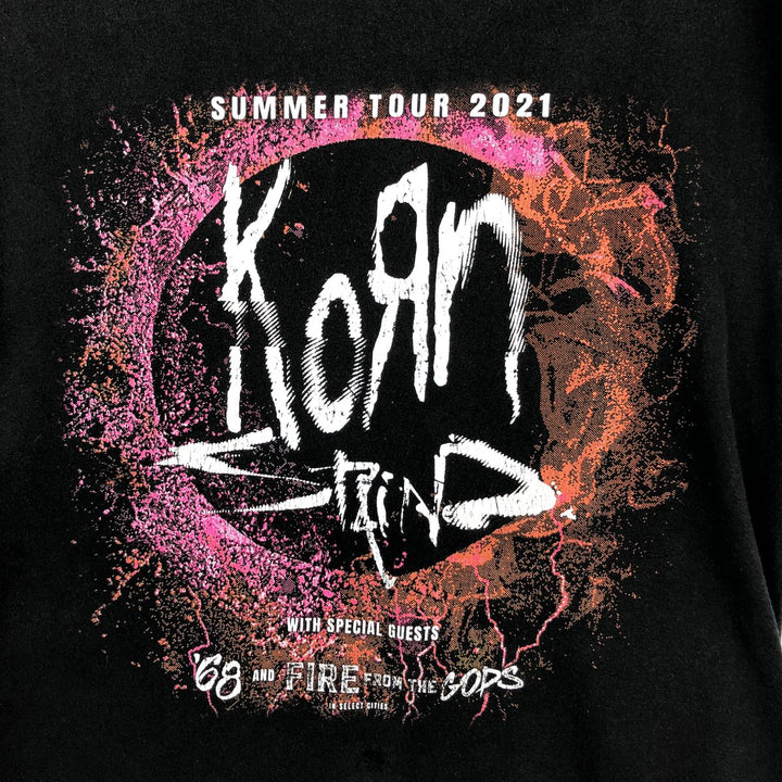 Gildan KORN Band T-shirt, Men's Size M (approx.) cotton black type Vintage Second Hand