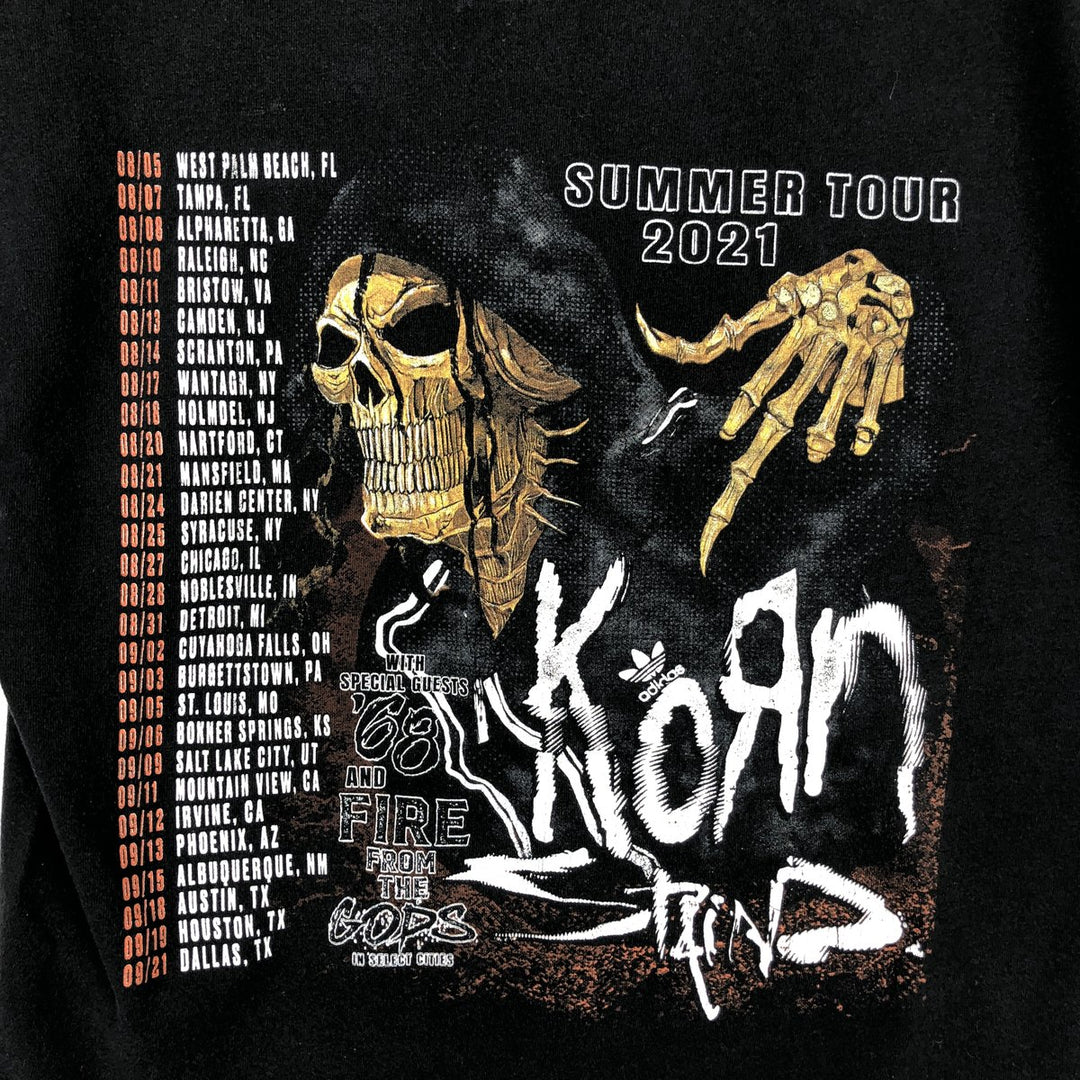 Gildan KORN Band T-shirt, Men's Size M (approx.) cotton black type Vintage Second Hand