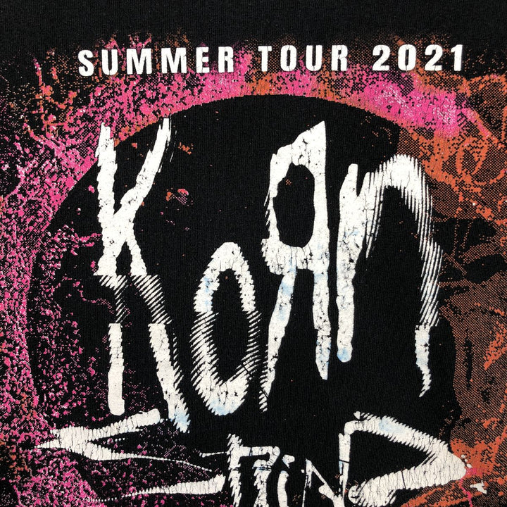 Gildan KORN Band T-shirt, Men's Size M (approx.) cotton black type Vintage Second Hand