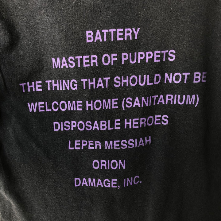 METALLICA Metallica Band T-shirt Band T Men's S size unclear Charcoal Vintage Second Hand